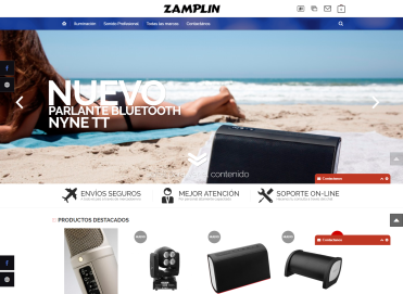 Diseño y Desarrollo sitio web Zamplin + e-commerce.